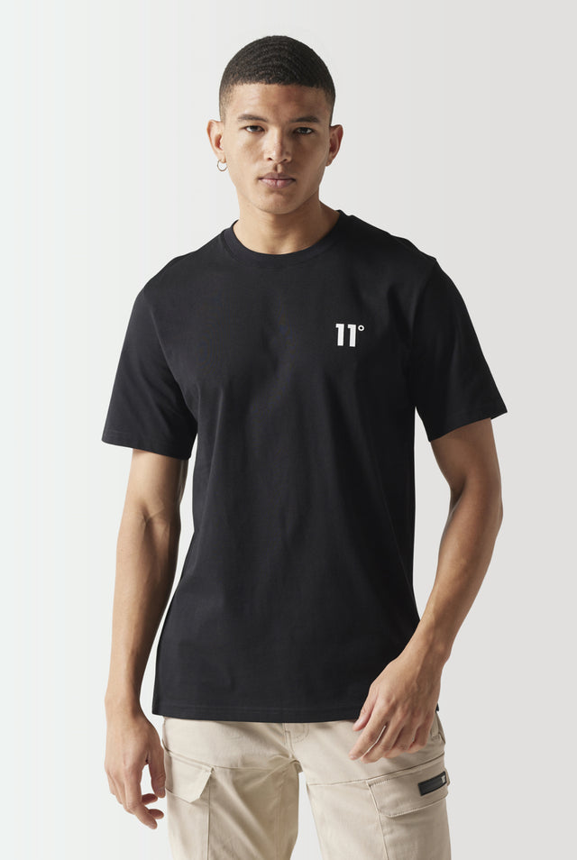 11 Degrees - Future Tech Back Graphic T-Shirt - Black