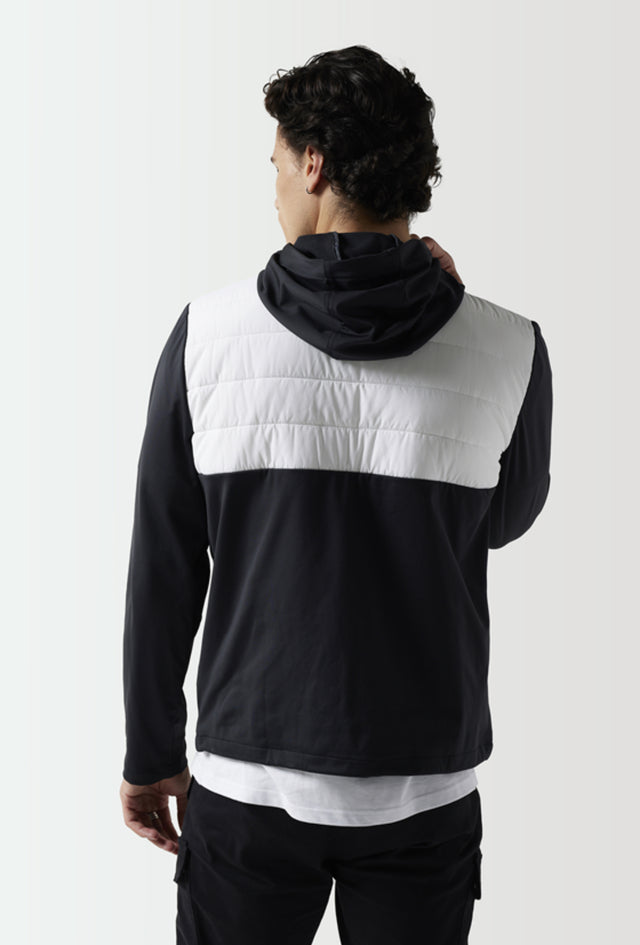 11 Degrees - Overhead Hybrid Jacket - Black/White