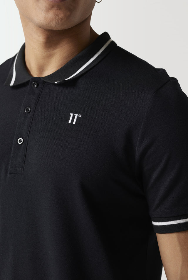 11 Degrees - Core Polo Shirt - Black