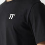 11 Degrees - Streetwear Back Graphic T-Shirt - Black