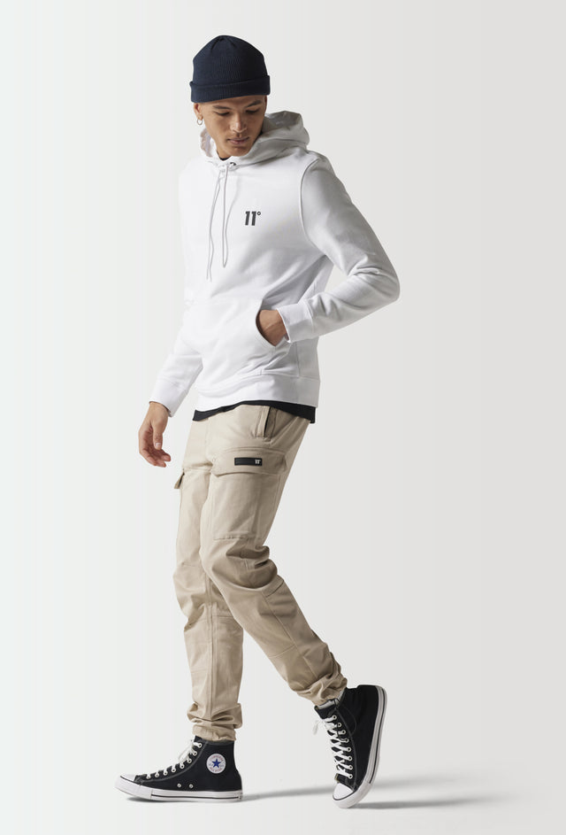 11 Degrees - Future Tech Hoodie - White