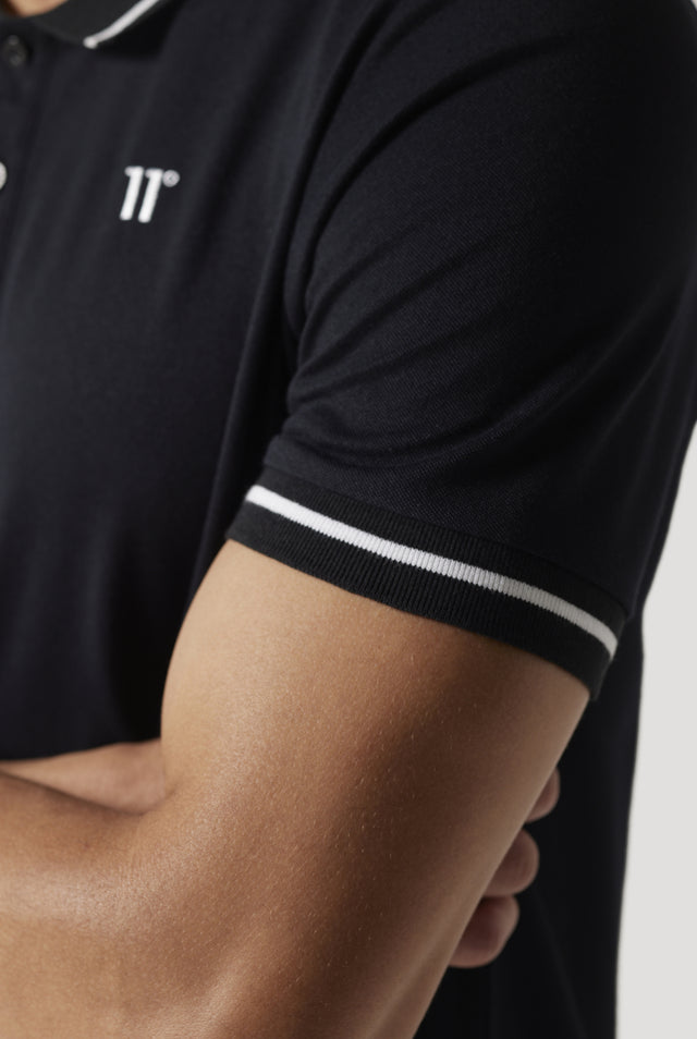 11 Degrees - Core Polo Shirt - Black