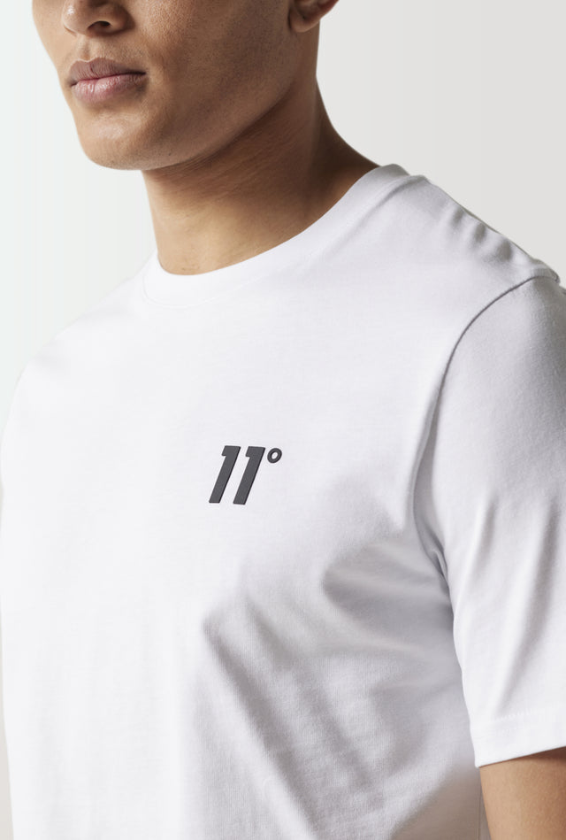 11 Degrees - Future Tech Back Graphic T-Shirt - White