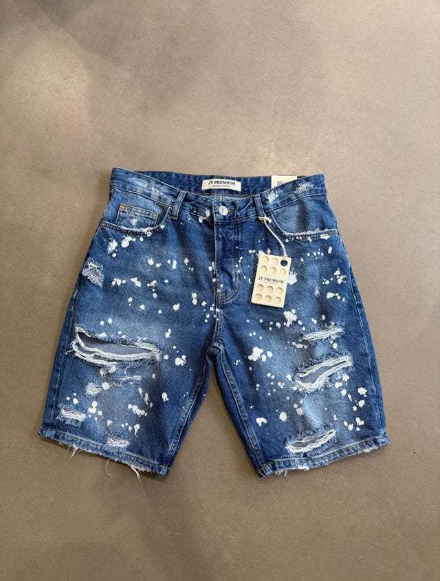 2Y Premium - Denim Shorts - Dotted Paint - Blue