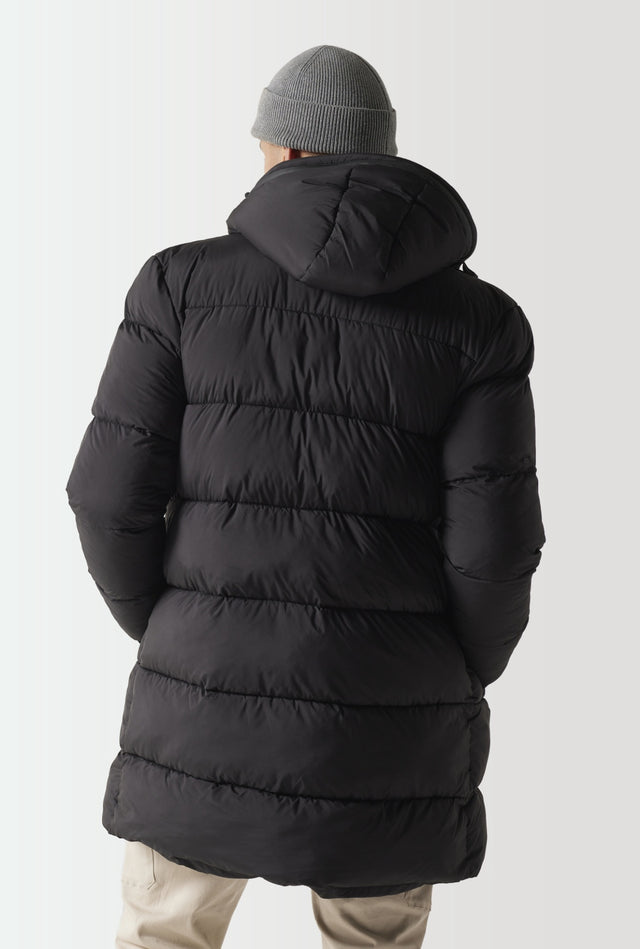 11 Degrees - Longline Puffer Jacket - Black