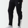 11 Degrees - Colour Block Slim Fit Joggers - Black/White