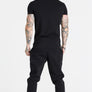 SikSilk - Black Essential Short Sleeve Muscle Fit T-Shirt