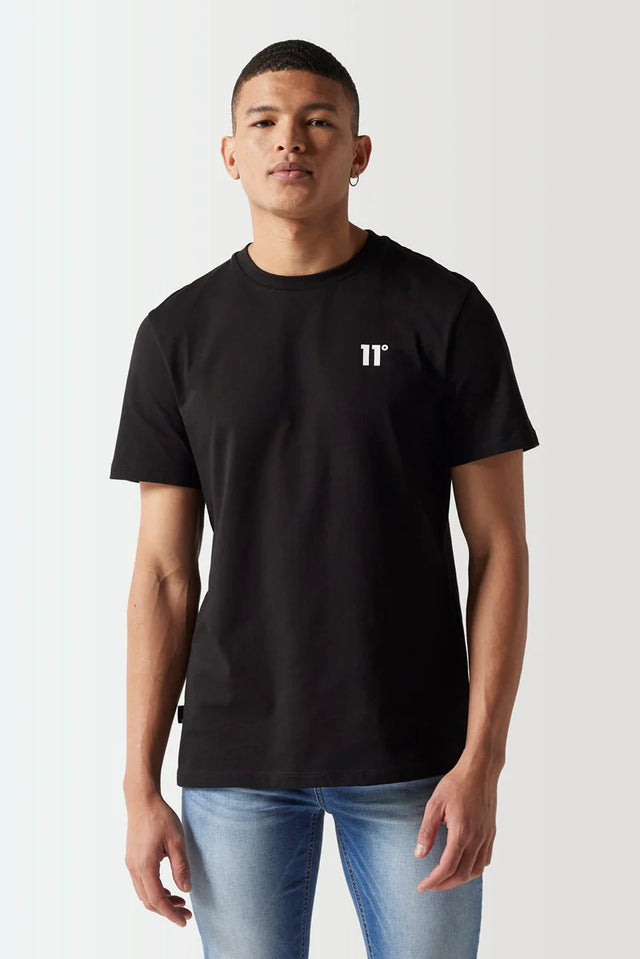 11 Degrees - Premium Printed T-Shirt - Black