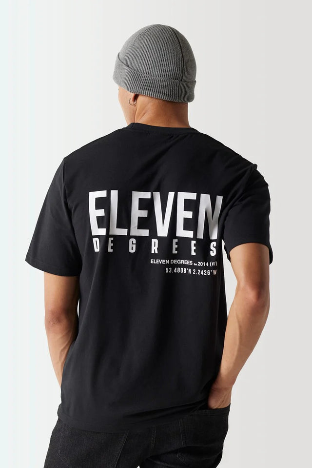 11 Degrees - Premium Printed T-Shirt - Black