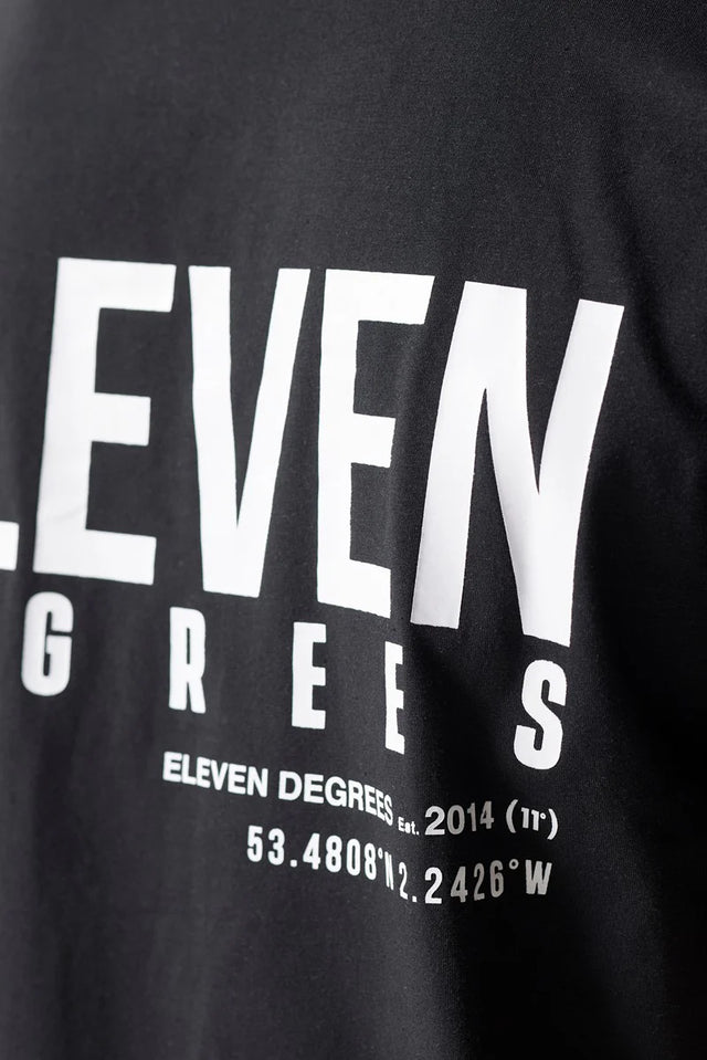 11 Degrees - Premium Printed T-Shirt - Black