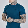 SikSilk - Teal Roll Sleeve T-Shirt