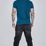 SikSilk - Teal Roll Sleeve T-Shirt