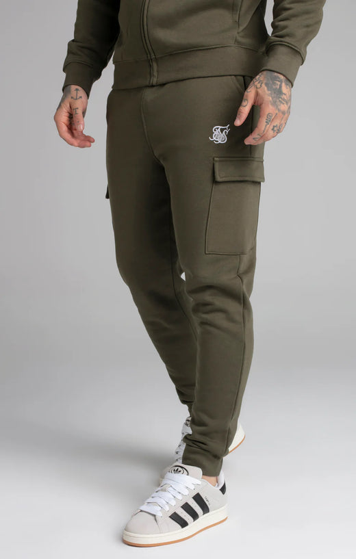 SikSilk - Khaki Essential Cargo Jogger