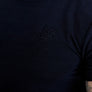 SikSilk - Navy Roll Sleeve T-Shirt