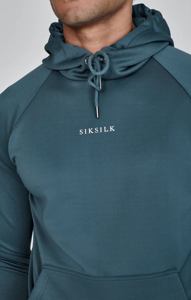 SikSilk - Blue Muscle Fit Hoodie