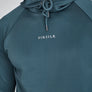 SikSilk - Blue Muscle Fit Hoodie