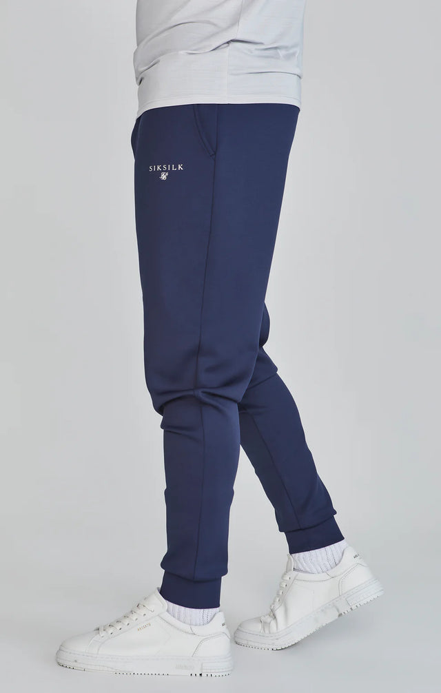 SikSilk - Navy Essentials Poly Track Pants