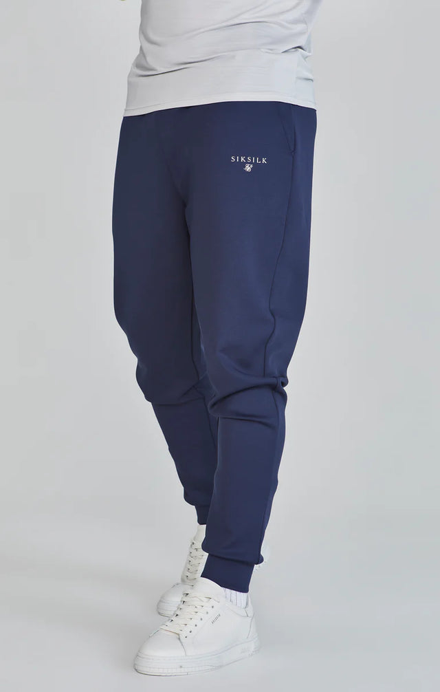 SikSilk - Navy Essentials Poly Track Pants