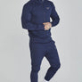 SikSilk - Navy Essentials Poly Track Top