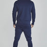 SikSilk - Navy Essentials Poly Track Top