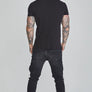 SikSilk - Ribbed T-Shirt - Black