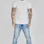 SikSilk - Ribbed T-Shirt - White