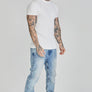 SikSilk - Ribbed T-Shirt - White