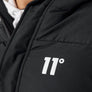 11 Degrees - Retro Taped Puffer Jacket - Black