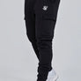 SikSilk - Black Essential Cargo Jogger