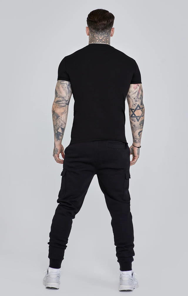 SikSilk - Black Essential Cargo Jogger