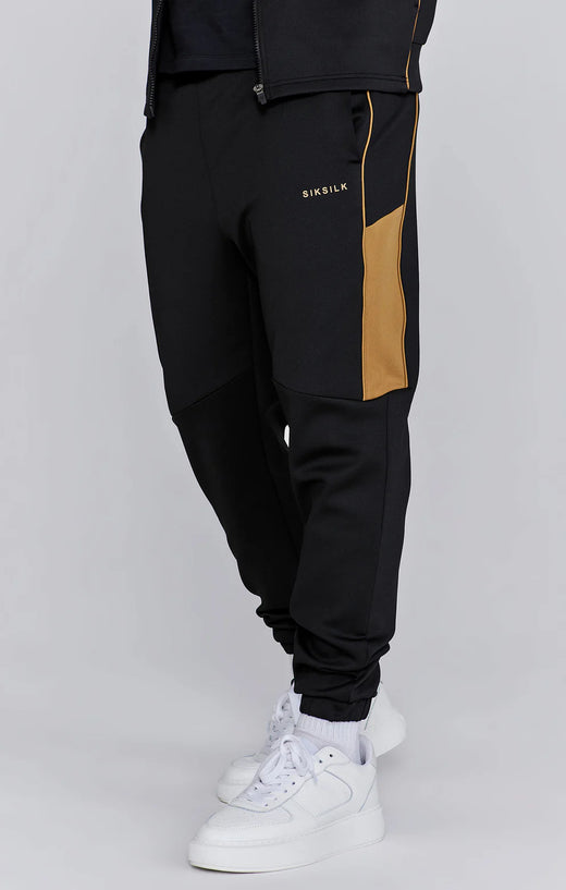 SikSilk - Black Muscle Fit Joggers