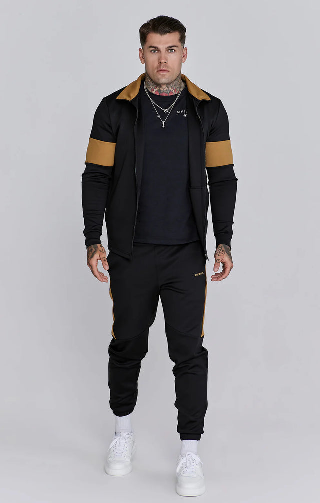 SikSilk - Black Muscle Fit Joggers