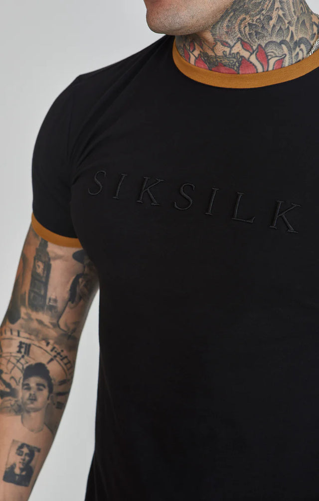 SikSilk - Black Ringer T-Shirt