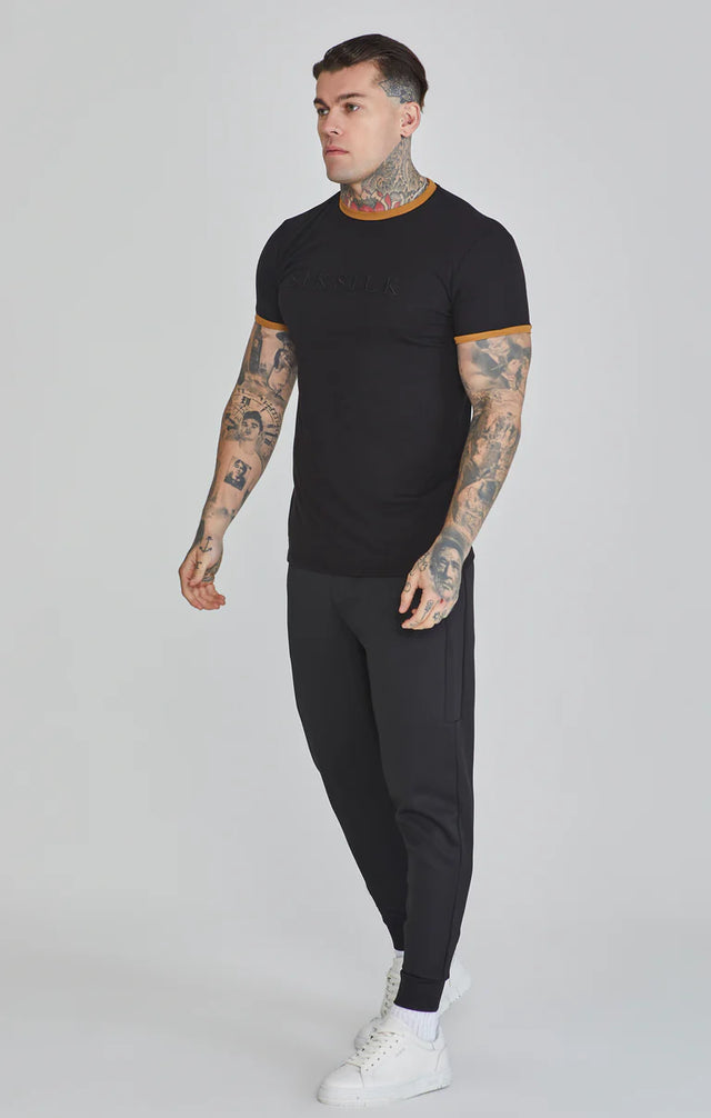 SikSilk - Black Ringer T-Shirt