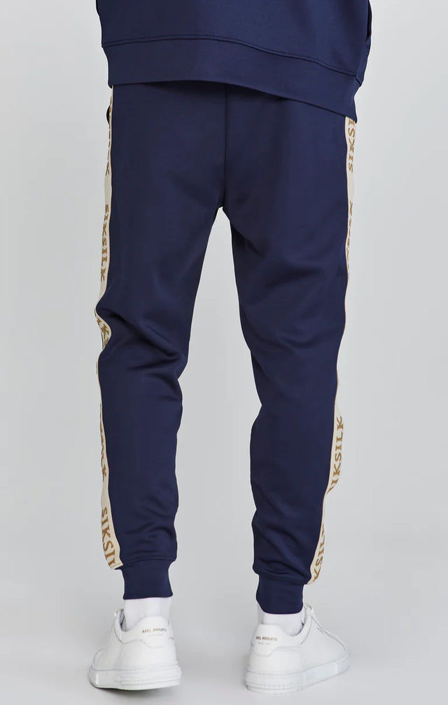 SikSilk - Navy Muscle Fit Joggers