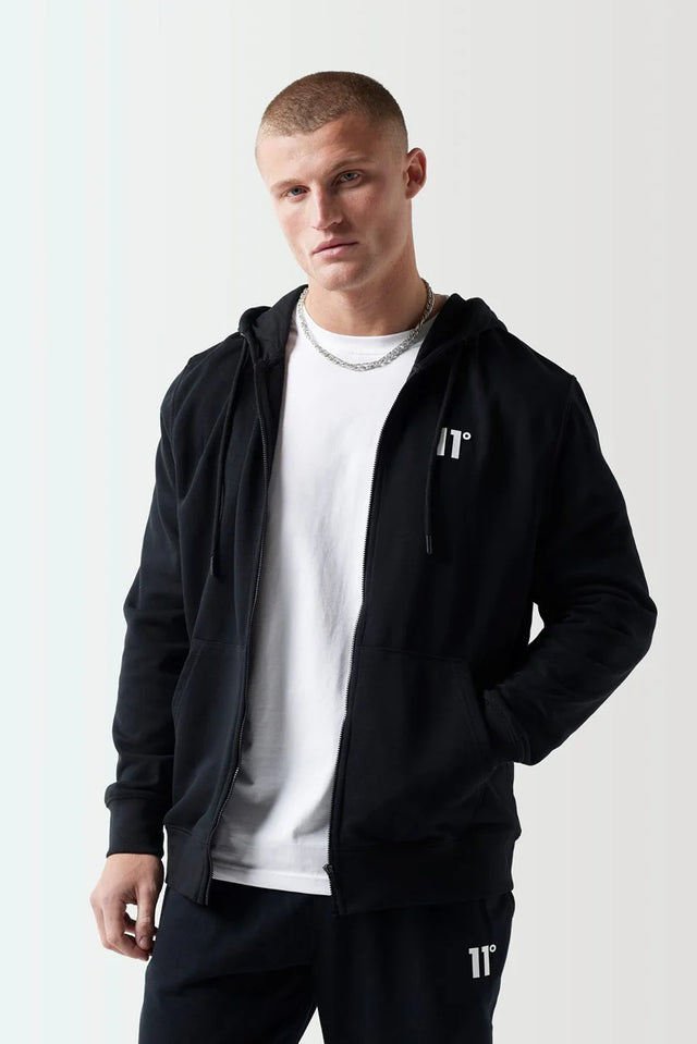 11 Degrees - Core Full Zip Hoodie - Black