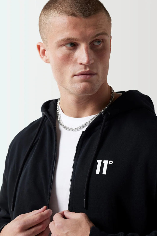 11 Degrees - Core Full Zip Hoodie - Black