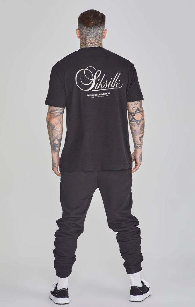 SikSilk - Graphic T-Shirt - Black