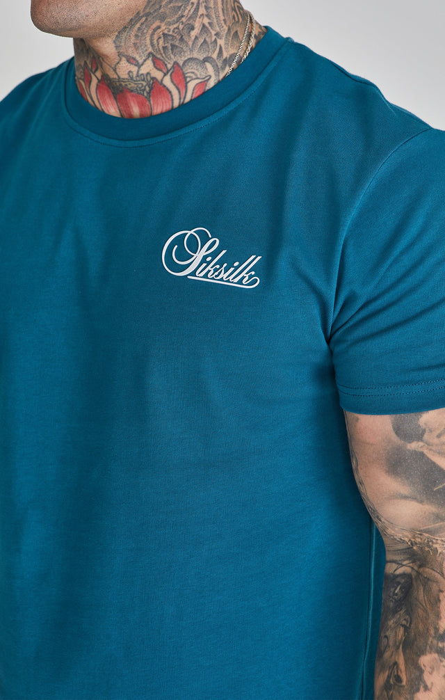 SikSilk - Blue Relaxed Fit T-Shirt