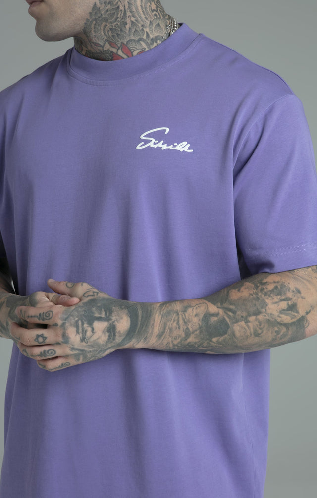 SikSilk - Purple Script T-Shirt