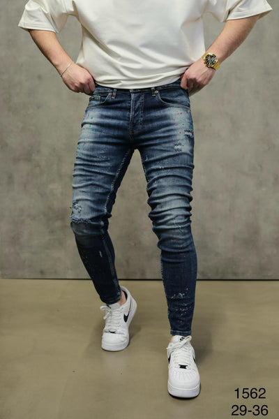 2Y Premium - Painted Blue Jeans