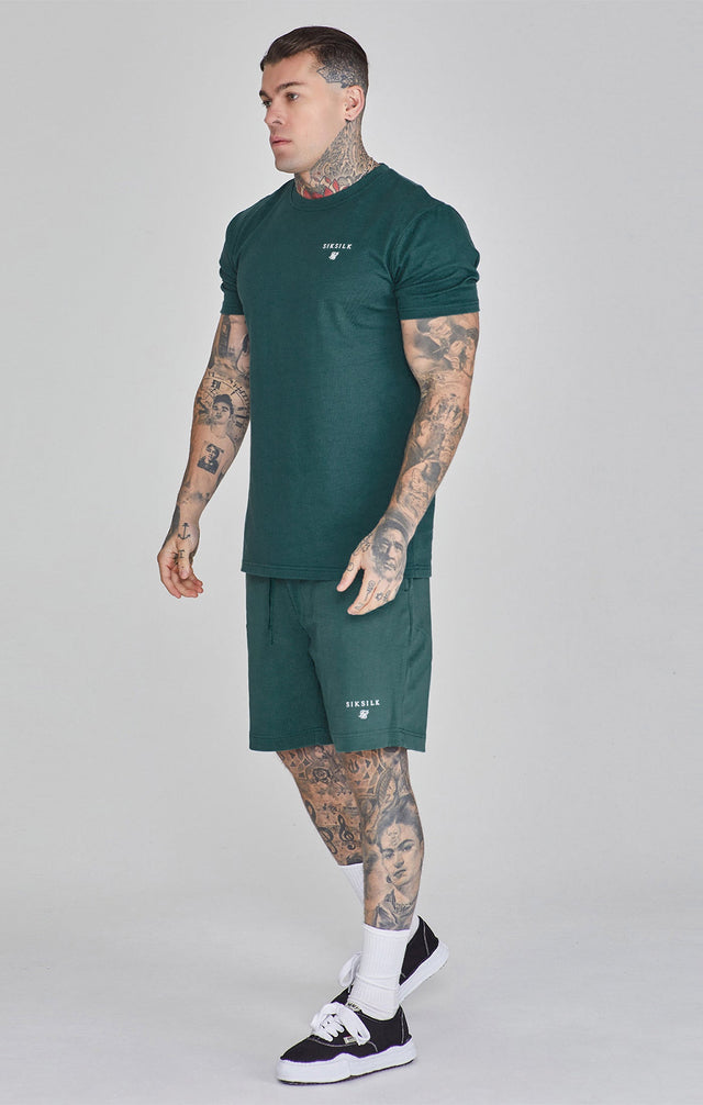 SikSilk - Green T-Shirt and Shorts Set