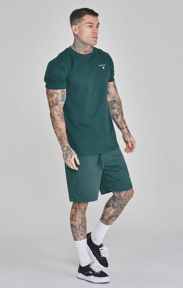 SikSilk - Green T-Shirt and Shorts Set