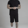 SikSilk - Black T-Shirt and Shorts Set