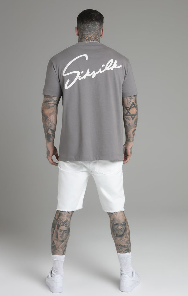 SikSilk - Grey Script T-Shirt