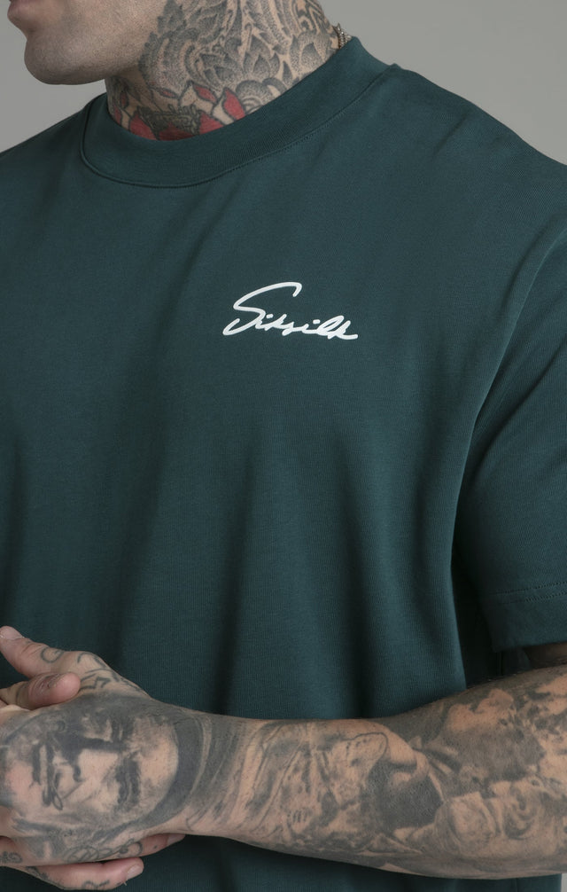 SikSilk - Green Script T-Shirt