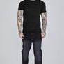 SikSilk - Black Rib Knit T-Shirt