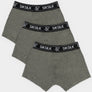 SikSilk - Grey Pack Of 3 Boxers