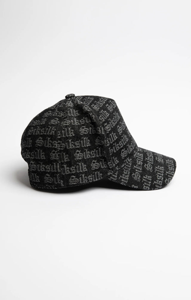 SikSilk Jacquard Denim Trucker Cap - Black