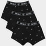 SikSilk - Black 3Pk Logo Boxer